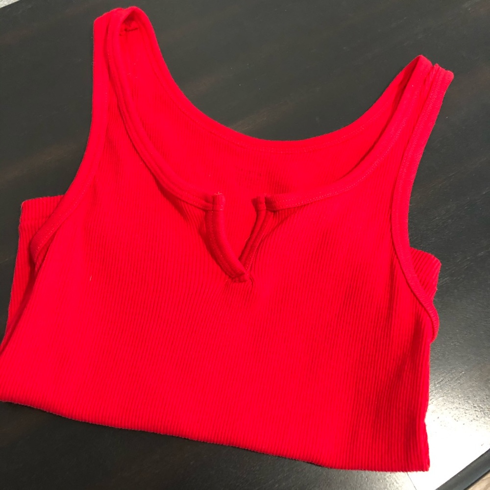 Pac Sun Ribbed crop tank top SM